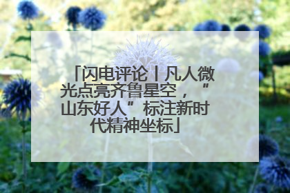 闪电评论丨凡人微光点亮齐鲁星空，“山东好人”标注新时代精神坐标