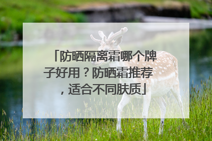 防晒隔离霜哪个牌子好用？防晒霜推荐，适合不同肤质