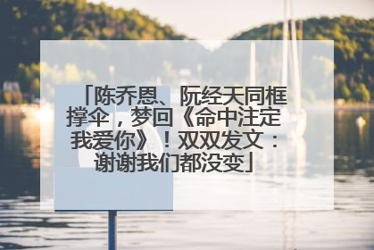 陈乔恩、阮经天同框撑伞，梦回《命中注定我爱你》！双双发文：谢谢我们都没变