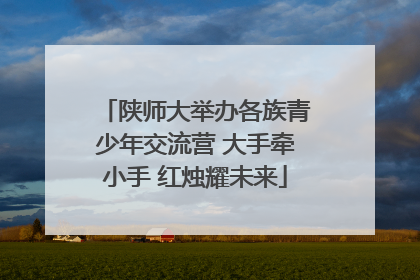 陕师大举办各族青少年交流营 大手牵小手 红烛耀未来