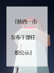 陕西一市发布干部任职公示