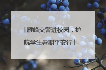 雁峰交警进校园，护航学生暑期平安行