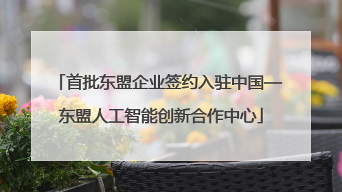 首批东盟企业签约入驻中国—东盟人工智能创新合作中心