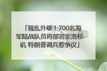 骚乱升级！700名海军陆战队员将部署至洛杉矶 特朗普调兵惹争议