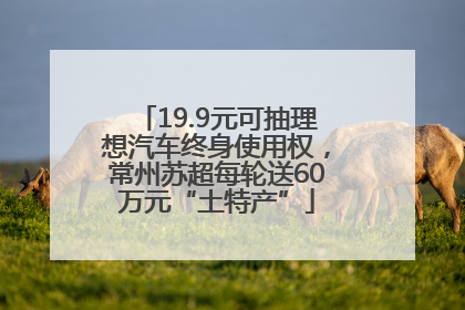 19.9元可抽理想汽车终身使用权，常州苏超每轮送60万元“土特产”