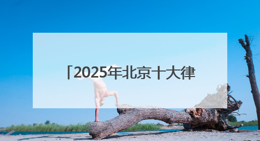 2025年北京十大律师事务所前10榜单
