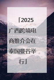 2025广西跨境电商推介会在泰国曼谷举行