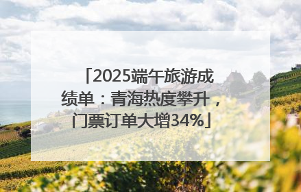 2025端午旅游成绩单：青海热度攀升，门票订单大增34%
