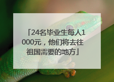 24名毕业生每人1000元，他们将去往祖国需要的地方