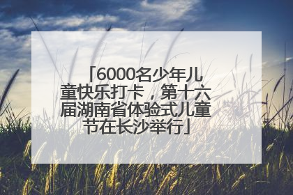 6000名少年儿童快乐打卡，第十六届湖南省体验式儿童节在长沙举行