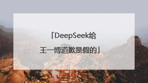 DeepSeek给王一博道歉是假的